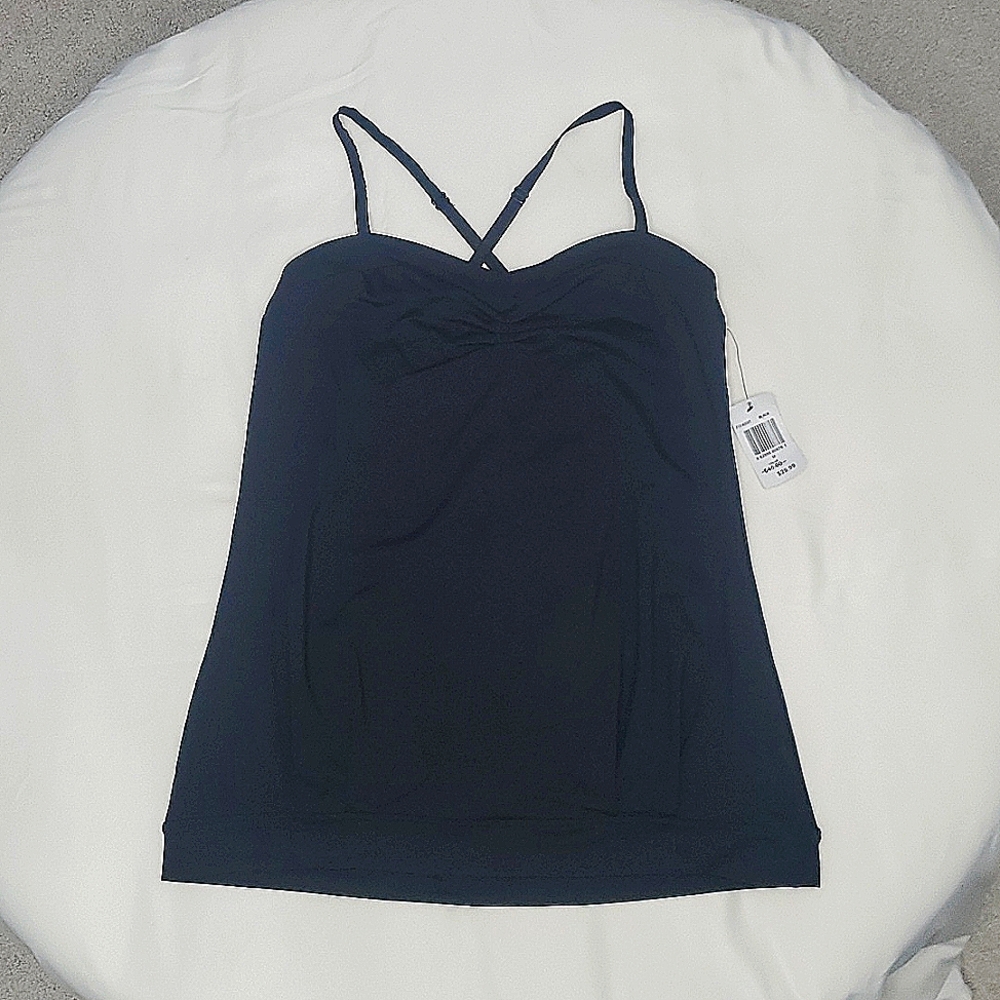 Blue Saks Fifth Avenue loose workout tank M new with tags. Blk color